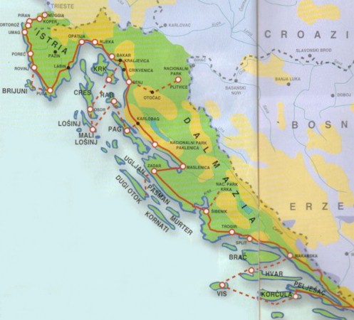 Risultati immagini per mappa dalmazia